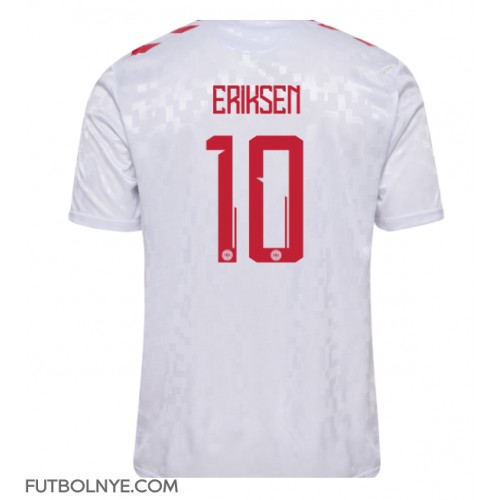 Camiseta Dinamarca Christian Eriksen #10 Visitante Equipación Eurocopa 2024 manga corta